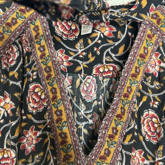 Knox Rose Floral Boho Granny-core Maxi Dress | Long Sleeve Tiered | XXL - Picture 6 of 9